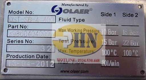 Bộ Làm Mát Dầu Bằng Nước OST-S6-4 400