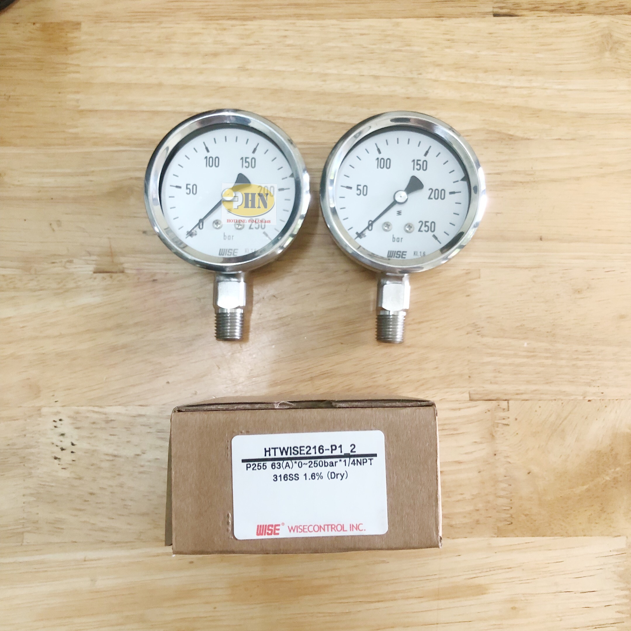 Đông hồ P255 63A 0~250 BAR