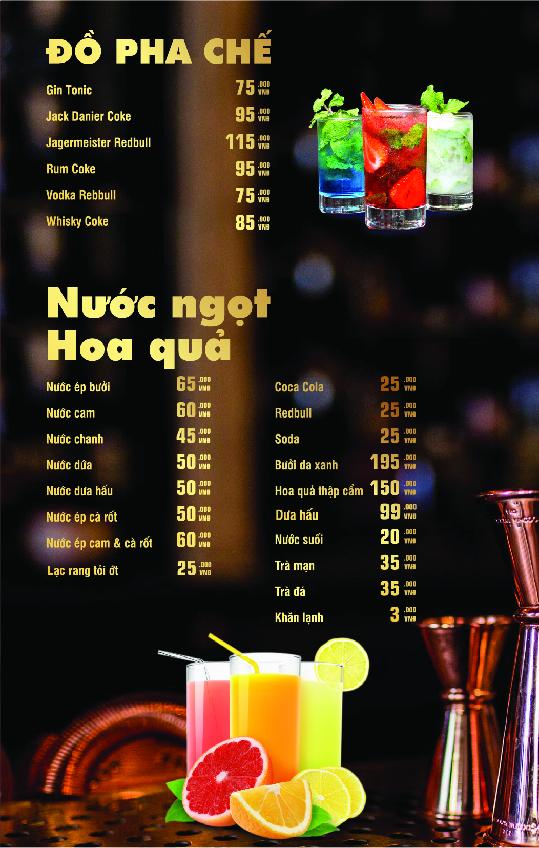 Menu Drink M5-06