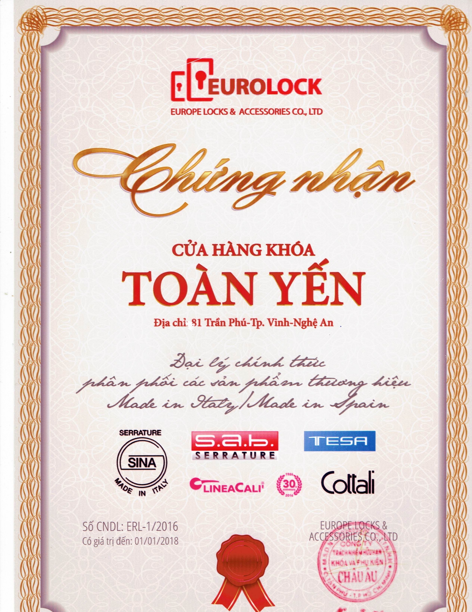 Khóa Cửa Toàn Yến