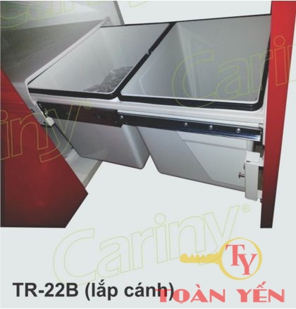 Thùng rác nhựa 2 ngăn TR-22B (lắp cánh)