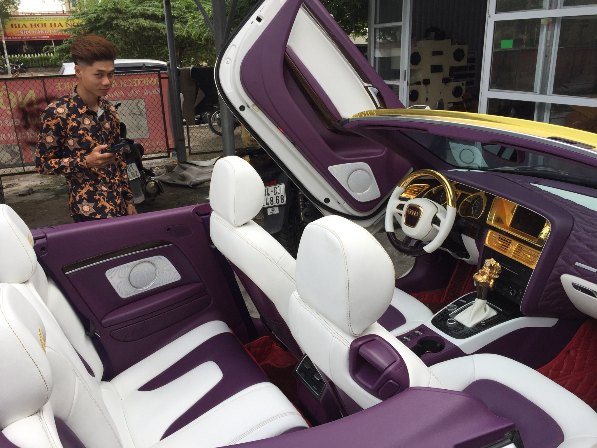 ĐỔI MÀU NỘI THẤT XE BMW MUI TRẦN