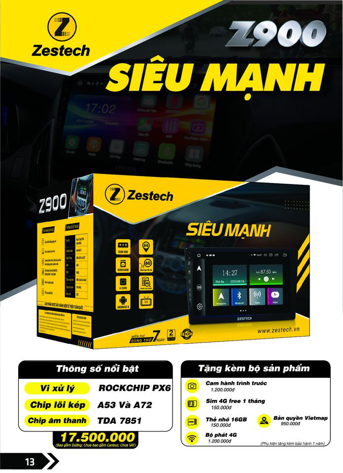 Màn Hình Zestech Z900 phiên bản cao cấp