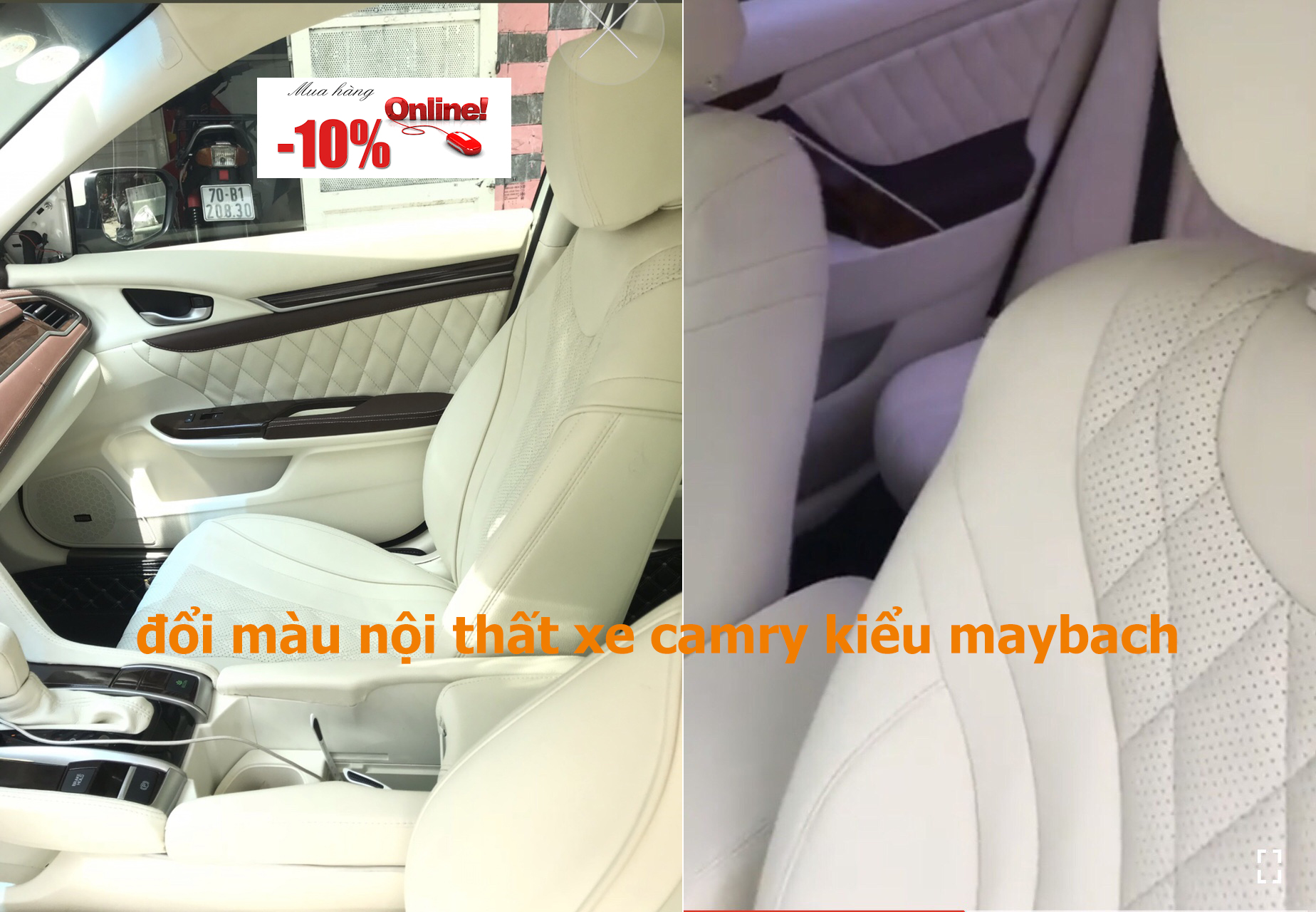 THAM KHẢO MẪU ĐỔI MÀU NỘI THẤT XE TOYOTA CAMRY KIỂU MAYBACH