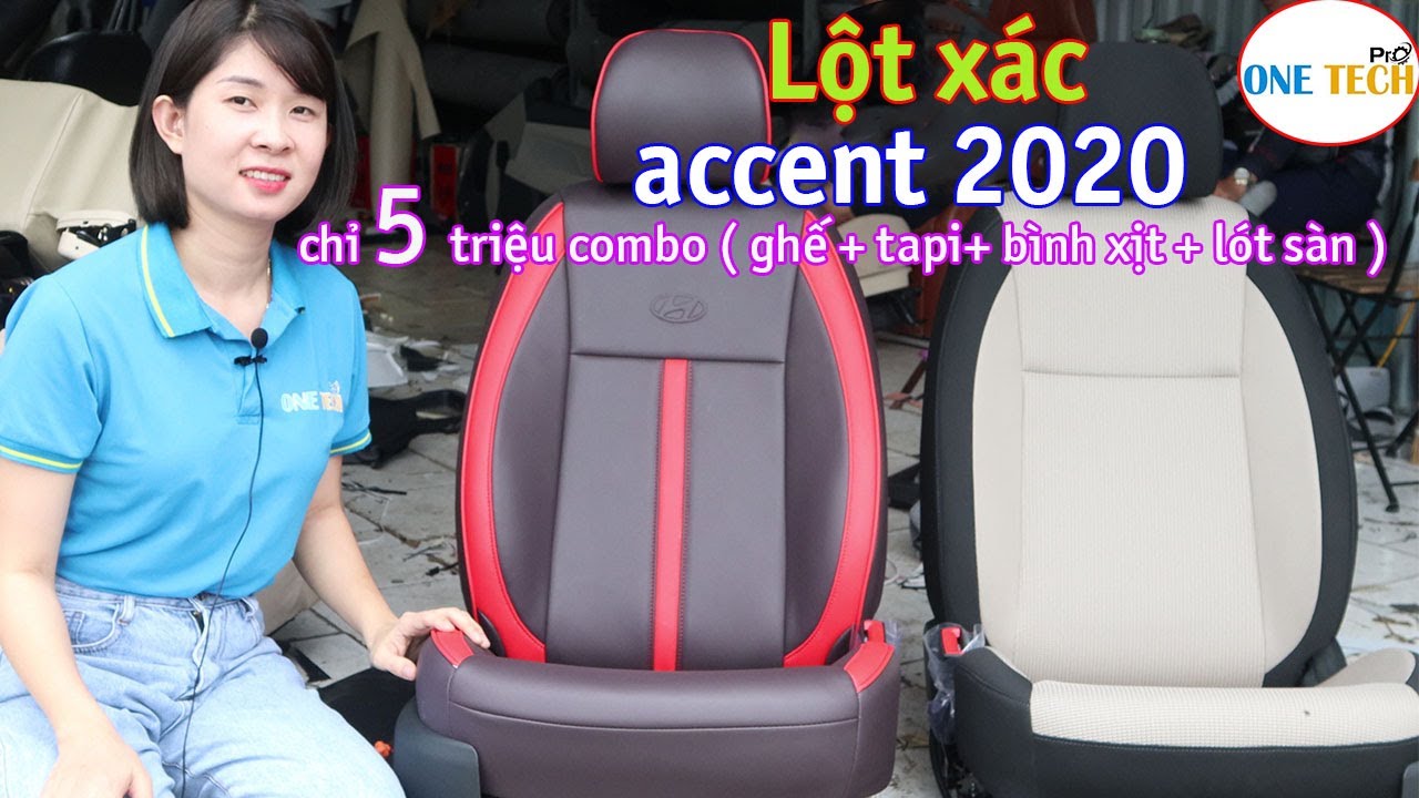 Review cận cảnh combo bọc ghế da, bọc tapi cửa xe Accent