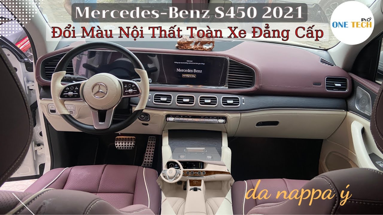 Đổi màu nội thất xe mercedes GLS 450 độ lên nội thất Maybach