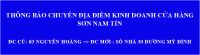 THÔNG BÁO CHUYỂN ĐỊA ĐIỂM KINH DOANH CỬA HÀNG SƠN NAM TÍN