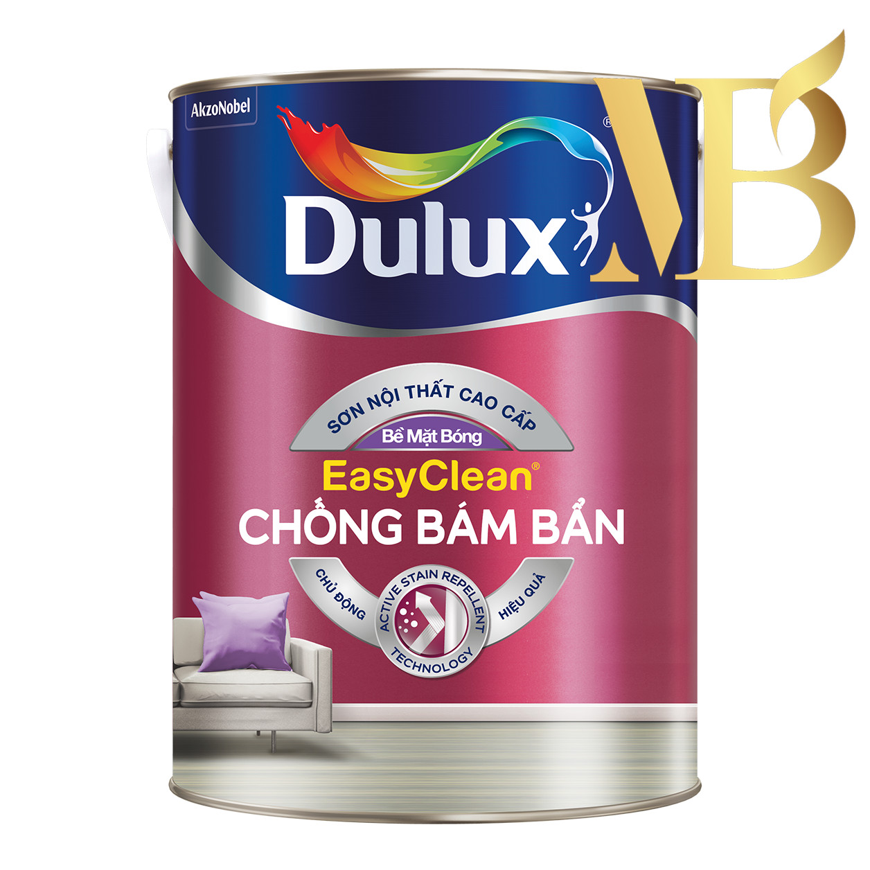 Dulux EasyClean Chống Bám Bẩn - Bề Mặt Bóng Z966B 15L