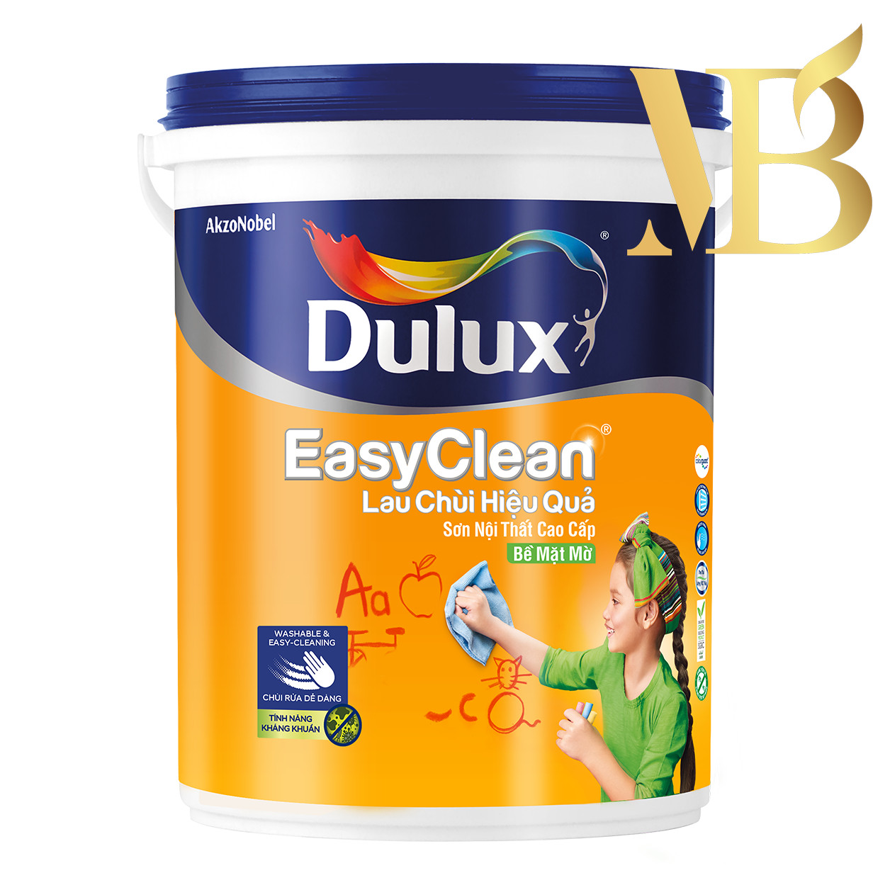 Sơn Dulux EasyClean Lau Chùi Vượt Trội Kháng Virus 99A-MO 5L