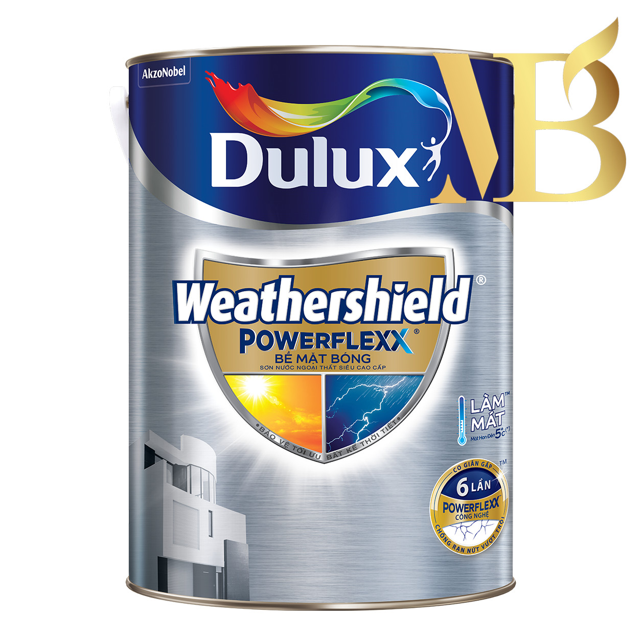 Sơn Dulux Weathershield PowerFlexx - Bề Mặt Bóng - 5L