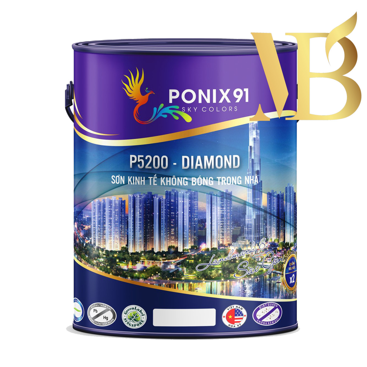 SƠN KINH TẾ KHÔNG BÓNG TRONG NHÀ PONIX91-P5200