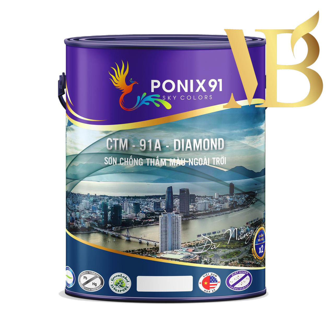 SƠN CHỐNG THẤM MÀU CAO CẤP PONIX91 - CTM91A