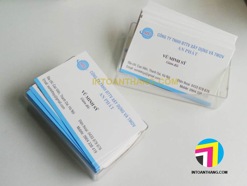 in name card cho công ty xây dựng An Phát