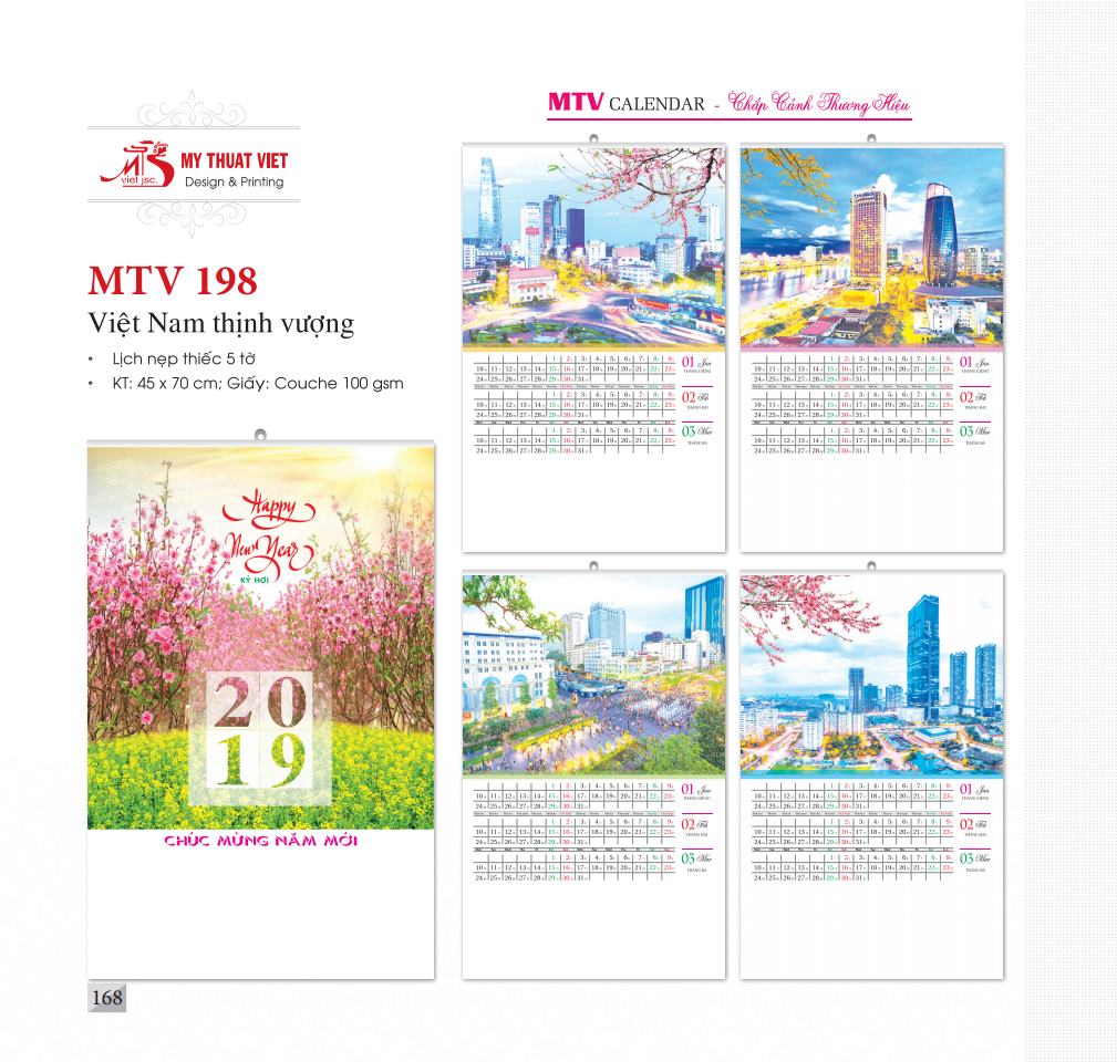 Mẫu lịch 5 tờ, in lịch 5 tờ