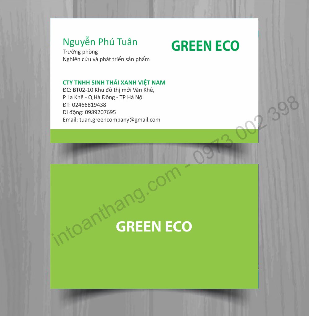 CARD GREEN