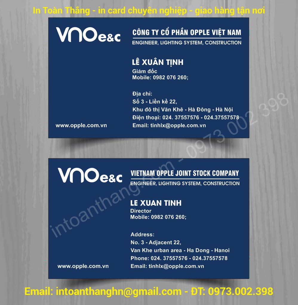 in name card lấy liền