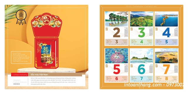 In lịch tết - Mẫu lịch Bloc Cực Đại 25x35cm