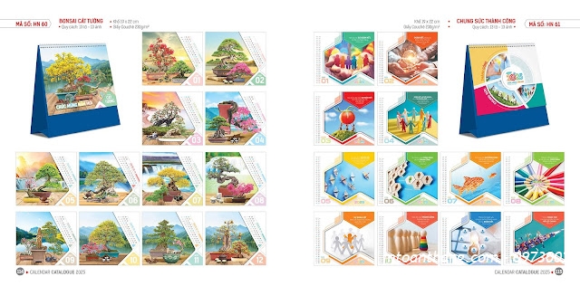 In lịch tết - Mẫu lịch để bàn CẢM HỨNG - ĐỘNG LỰC - THUẬN BUỒM XUÔI GIÓ