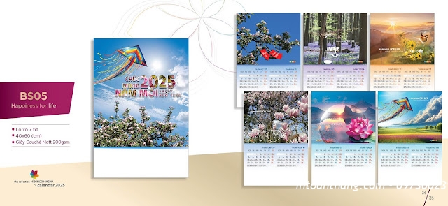 In lịch tết - Mẫu lịch 7 tờ CHỦ ĐỀ PHONG CẢNH THẾ GIỚI