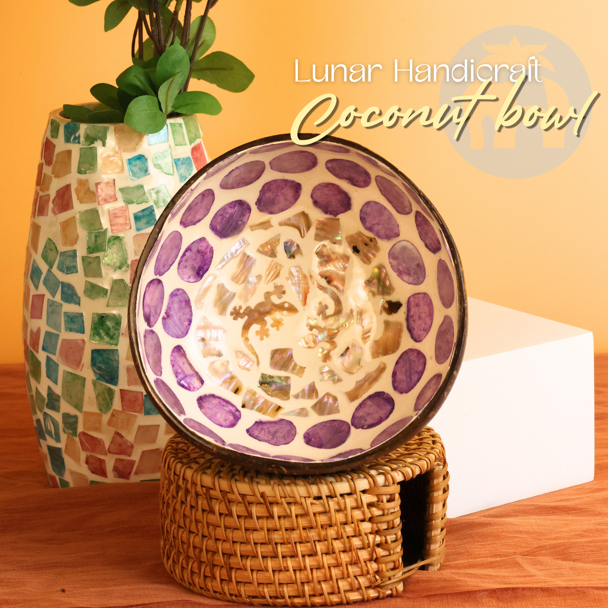 Shell-Inlaid Coconut bowl Original 01