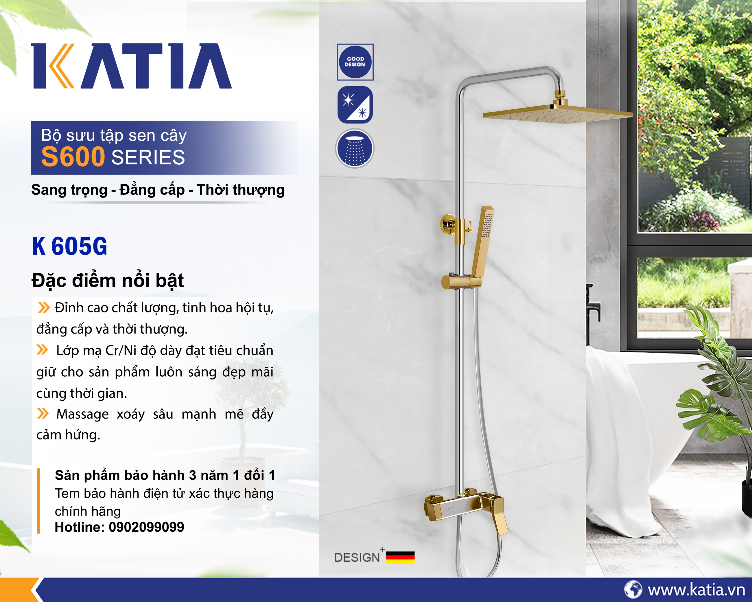 Sen cây tắm đứng K605G