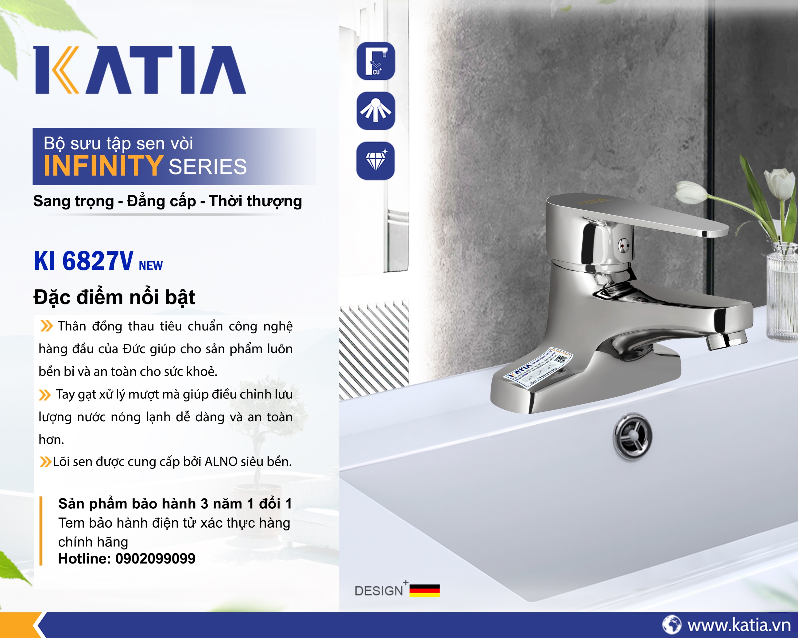 VÒI CHẬU LAVABO KI6827V