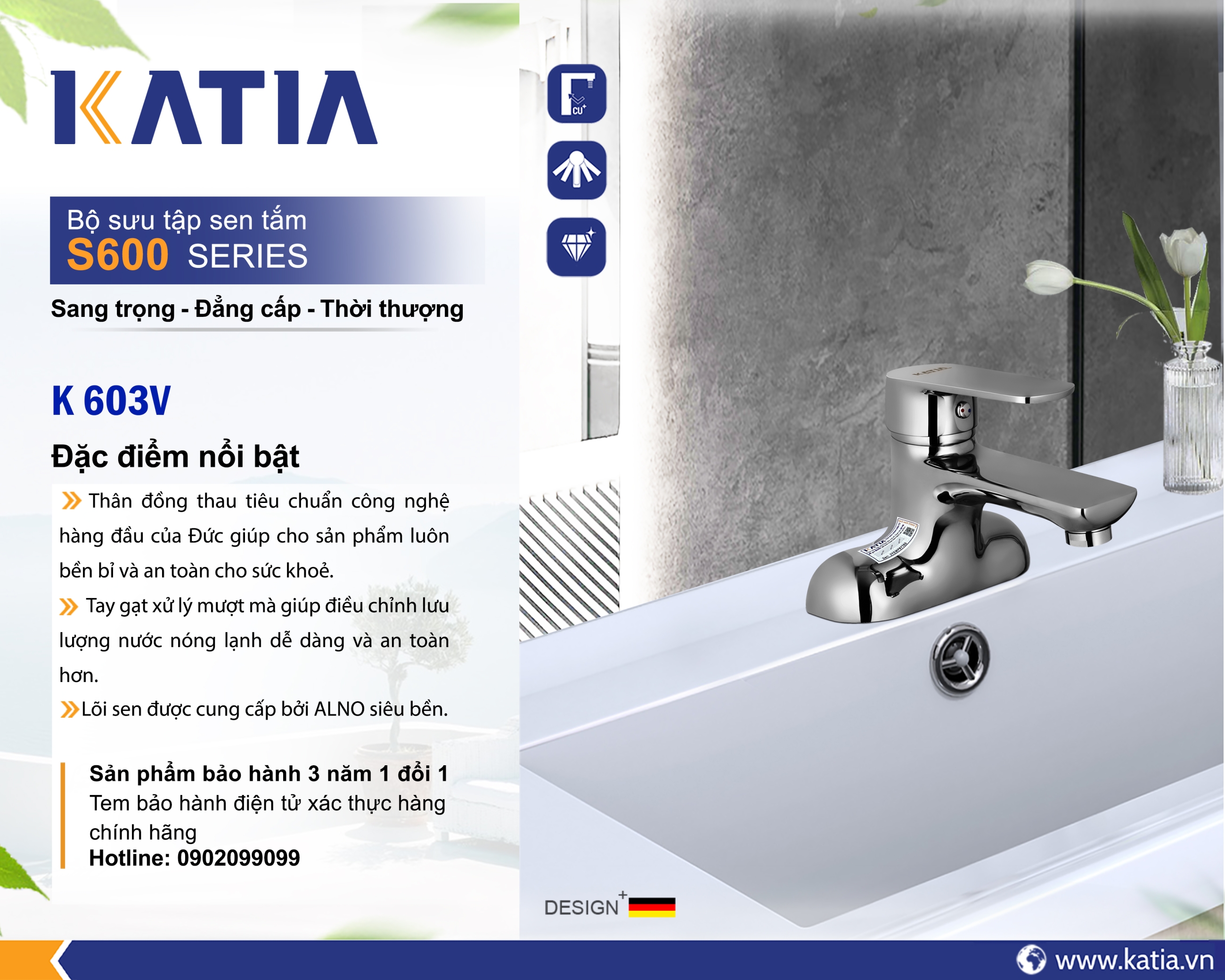 VÒI CHẬU LAVABO K603V