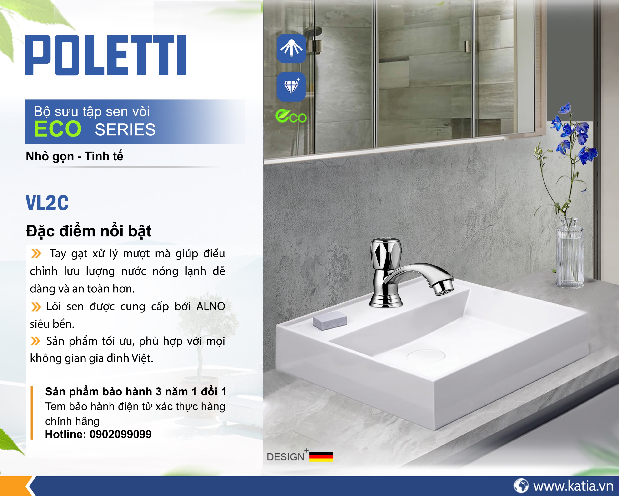 VÒI CHẬU LAVABO VL2C