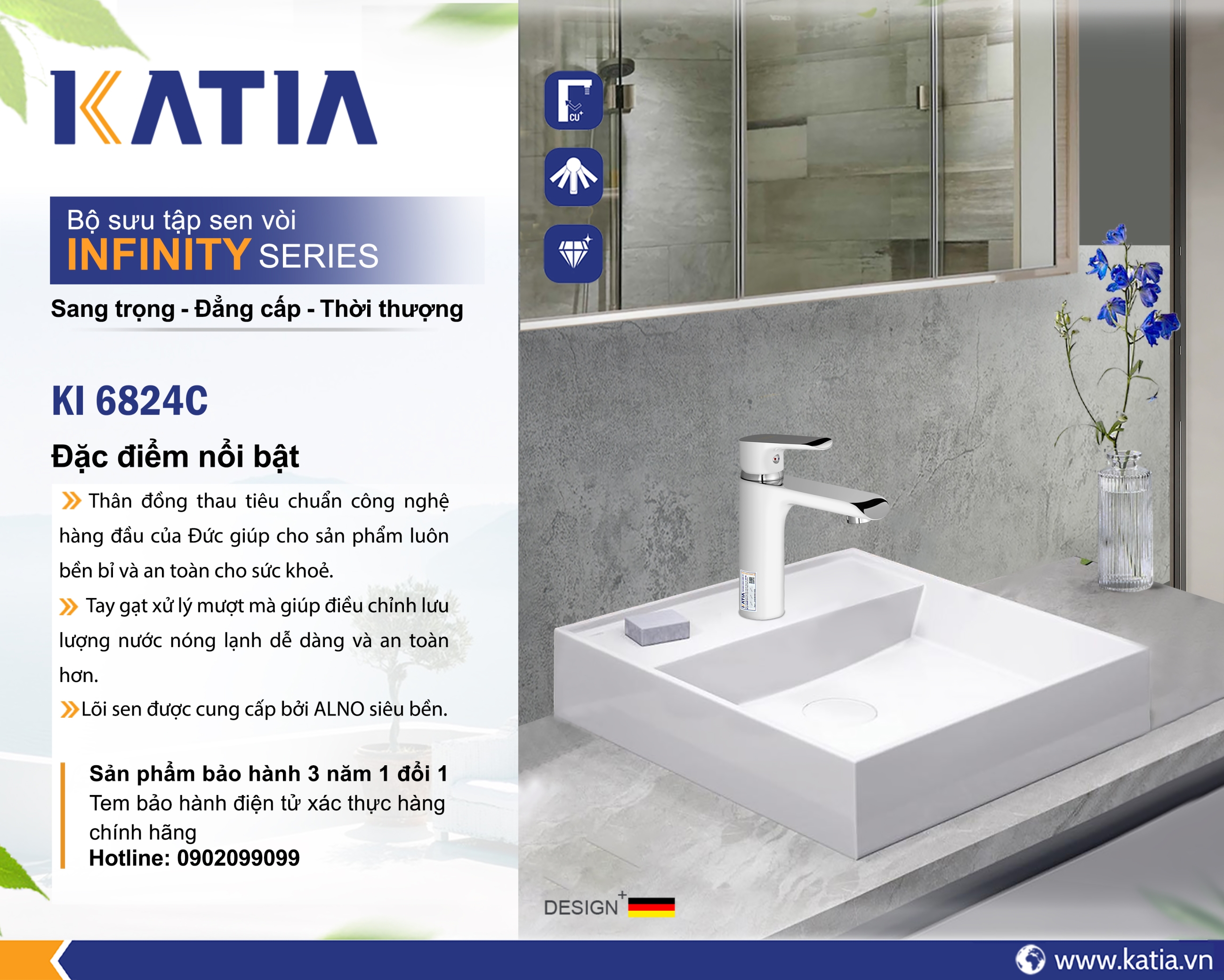 VÒI CHẬU LAVABO KI6824C