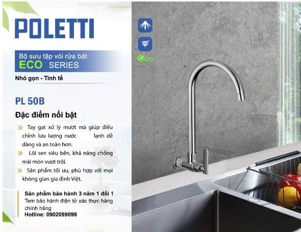 VÒI LẠNH CẮM TƯỜNG PL50B