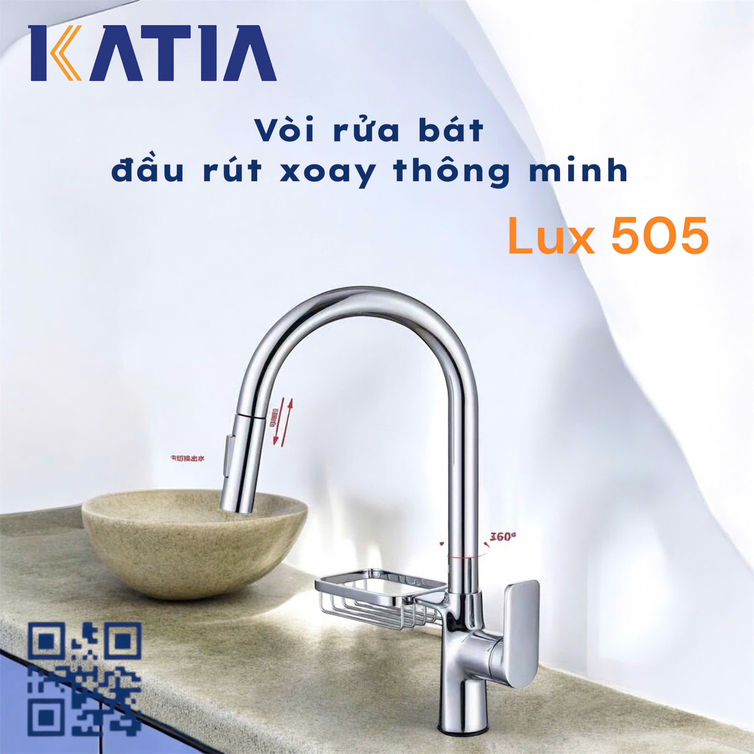 VÒI RỬA BÁT RÚT LUX505