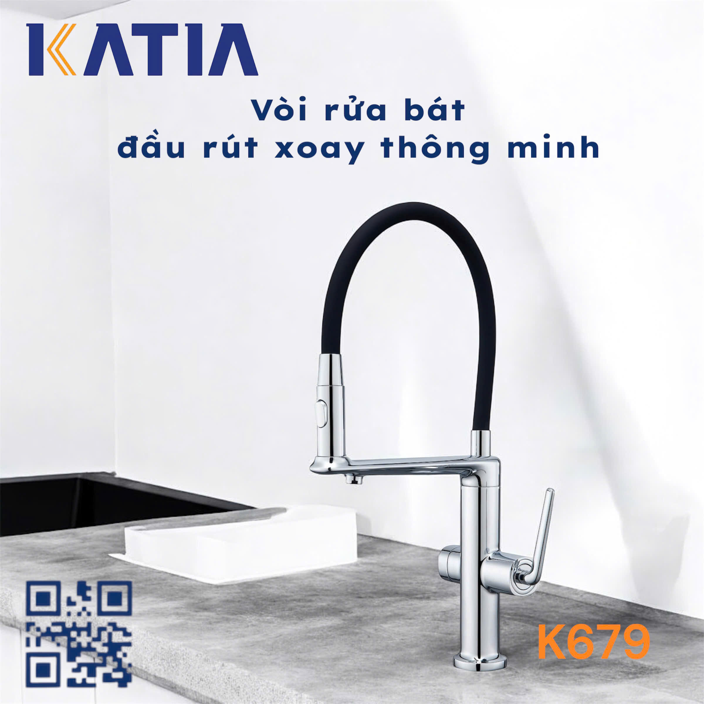 VÒI RỬA BÁT RÚT K679