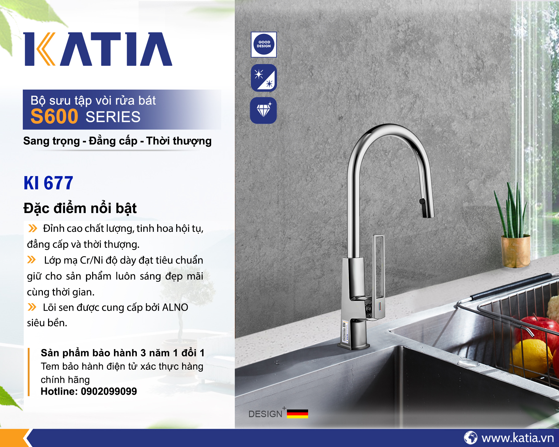 VÒI RỬA BÁT RÚT K677