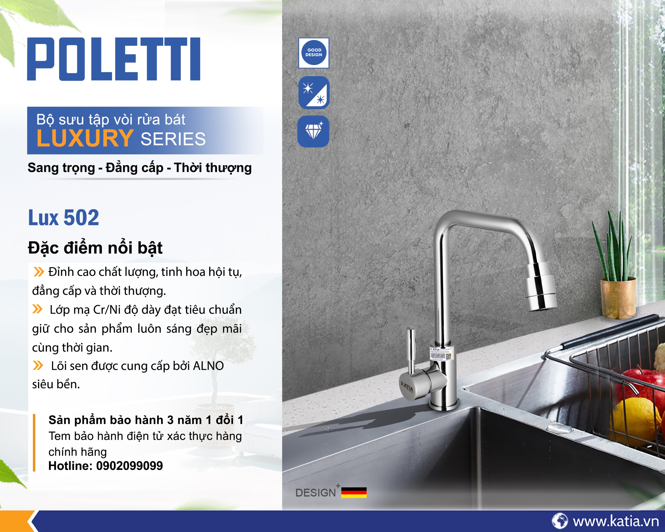 VÒI RỬA BÁT LUX502