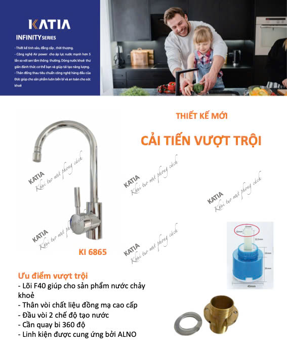 Vòi rửa bát cắm chậu KI6865