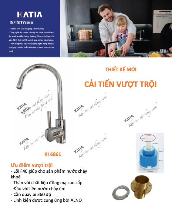 Vòi rửa bát cắm chậu KI6861