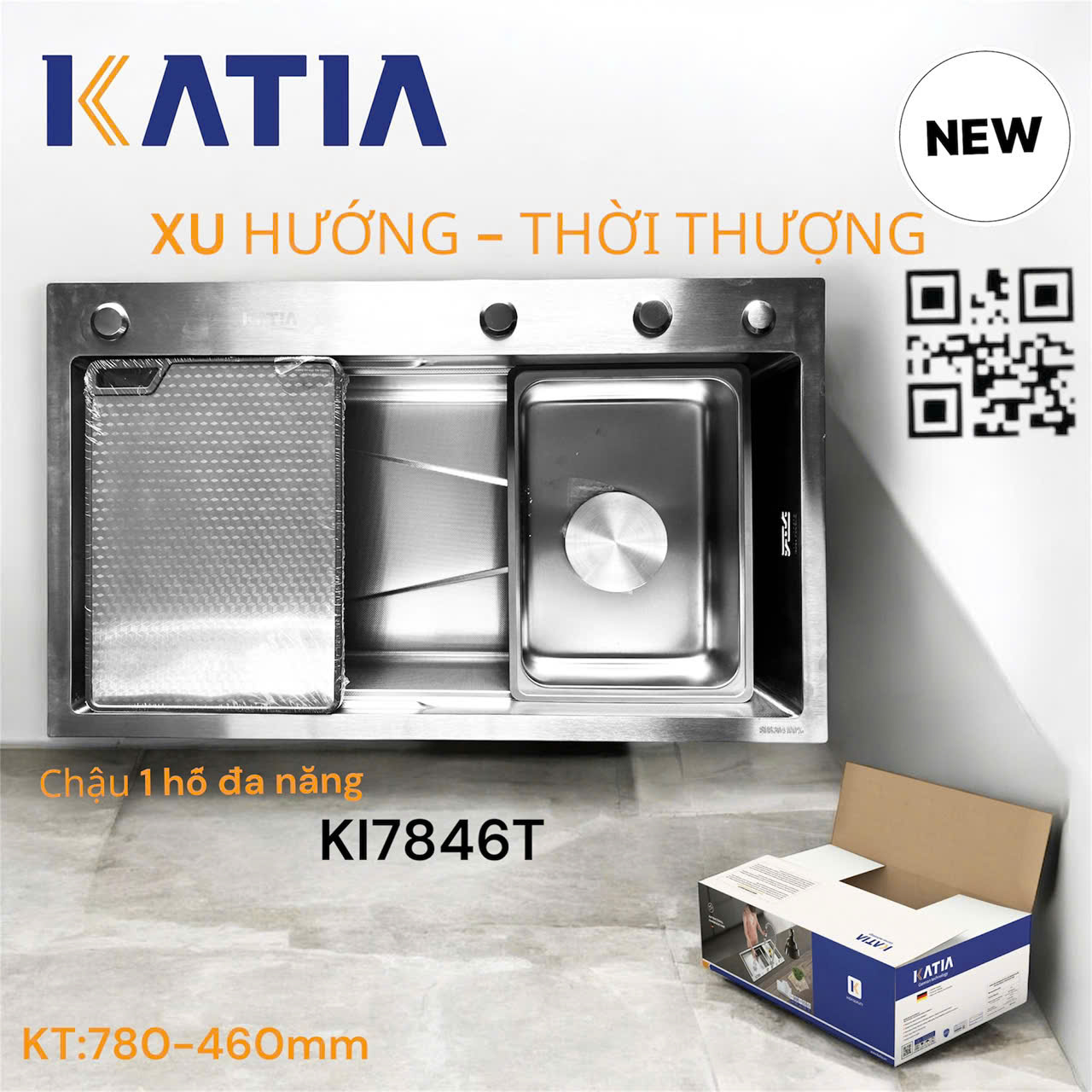 Chậu rửa bát cao cấp KI7846T
