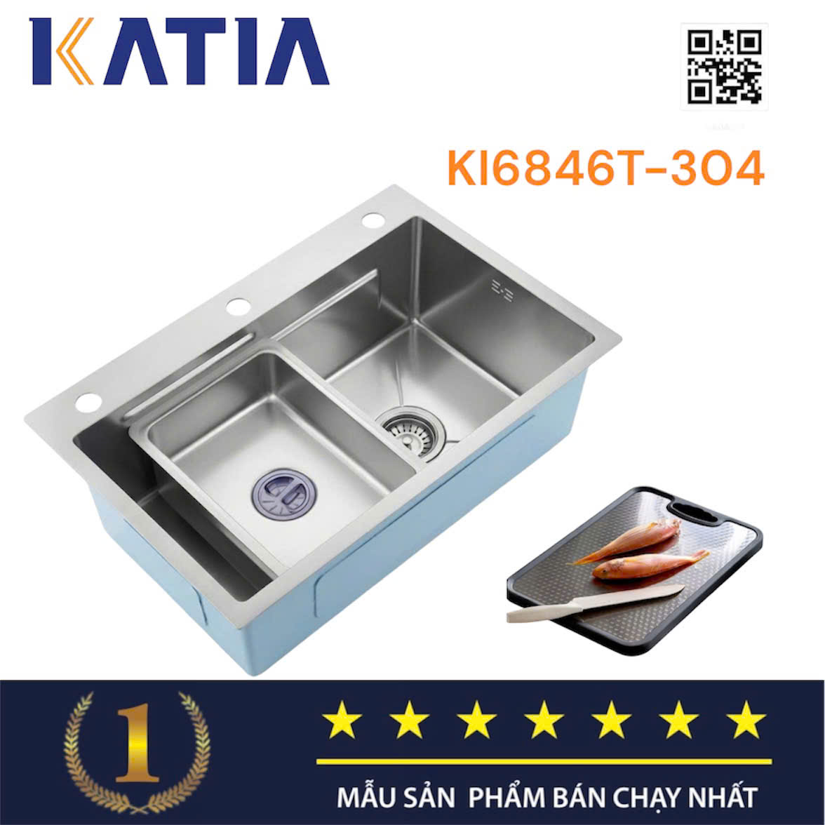 Chậu rửa bát cao cấp KI6846T-304