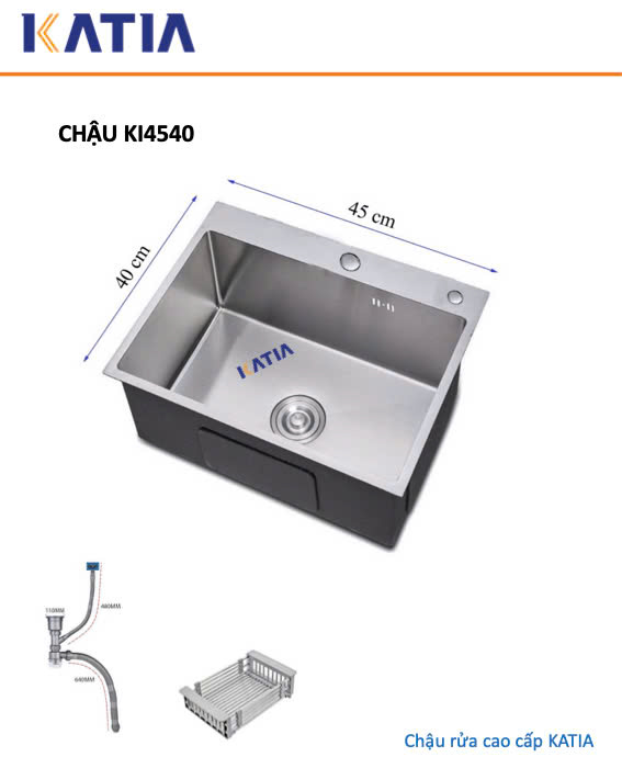 Chậu rửa bát cao cấp KI4540
