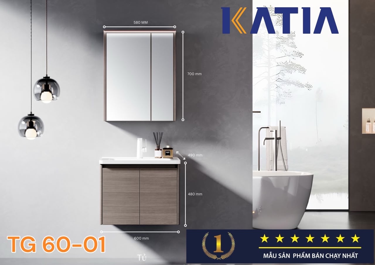 Bộ tủ chậu cao cấp TG60-01