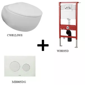 Bồn cầu ToTo CW812JWS kèm sản phẩm đồng bộ
