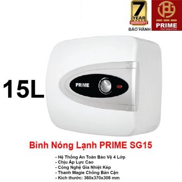 Bình Nóng Lạnh Prime 15L SG15