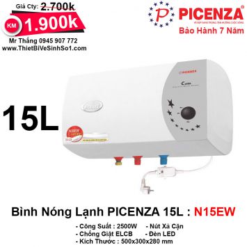 Bình Nóng Lạnh 15L PICENZA N15EW