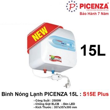 Bình Nóng Lạnh 15L PICENZA S15E PLUS