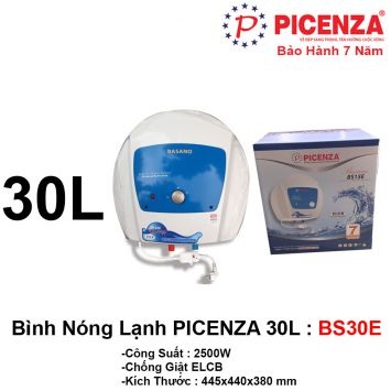 Bình Nóng Lạnh 30L PICENZA BS30E