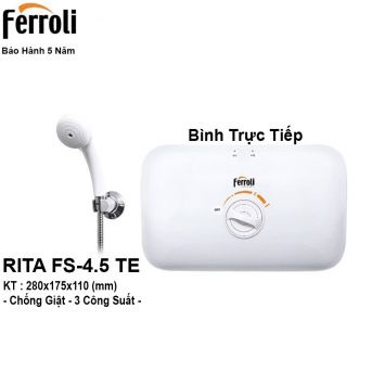 Bình Nóng Lạnh Trực Tiếp Ferroli RTTE