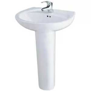 Chậu Rửa Lavabo Caesar Chân Dài L2220/P2437