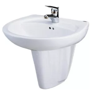 Chậu Rửa Lavabo CAESAR Kèm Chân Treo L2220/P2436