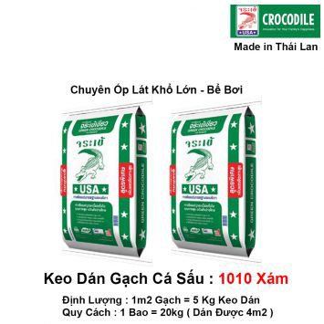 Keo Dán Gạch Cá Sấu Ngoài Trời 1010 Xám