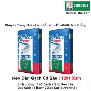 Keo Dán Gạch Cá Sấu Trong Nhà 1291 Xám
